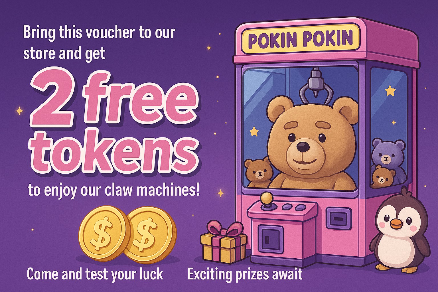 2 Free Tokens Promotion